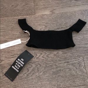 Are You Am I NWT Black Minka Bandeau Top Size S
